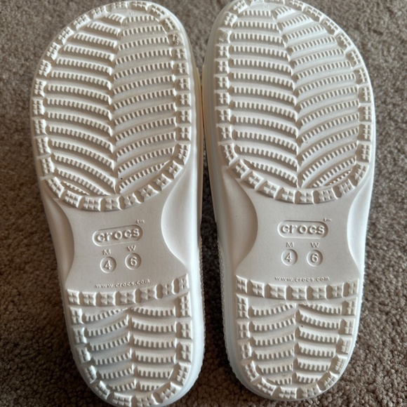 Crocs Classic Iconic Pastel Tie-Dye Pink Yellow Blue Slide Sandals 6 - Picture 4 of 4